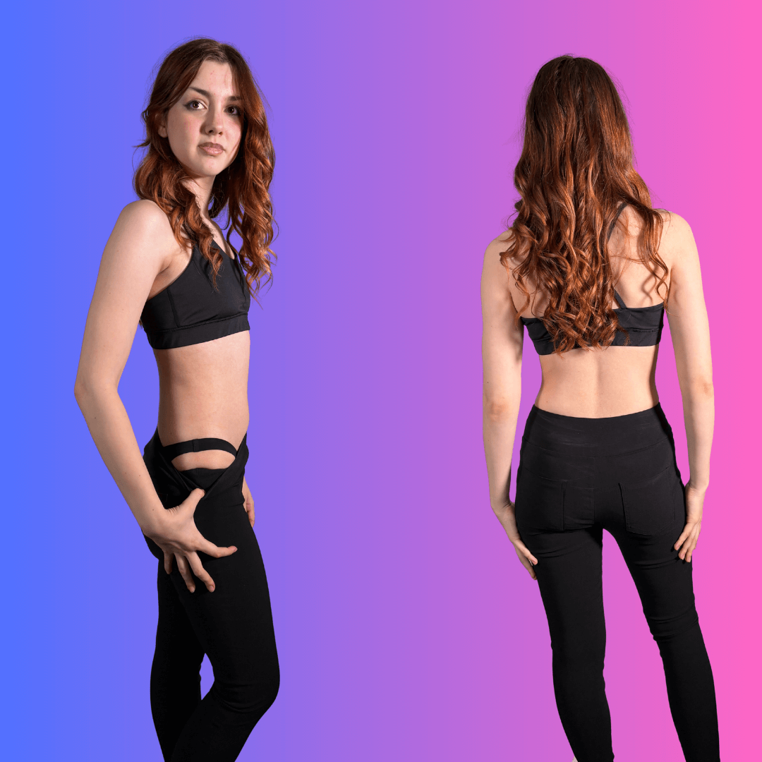 Period proof underwear under leggins