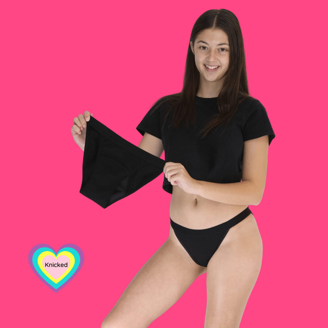 Teen Period Underwear ~ Dance Diva (Black)