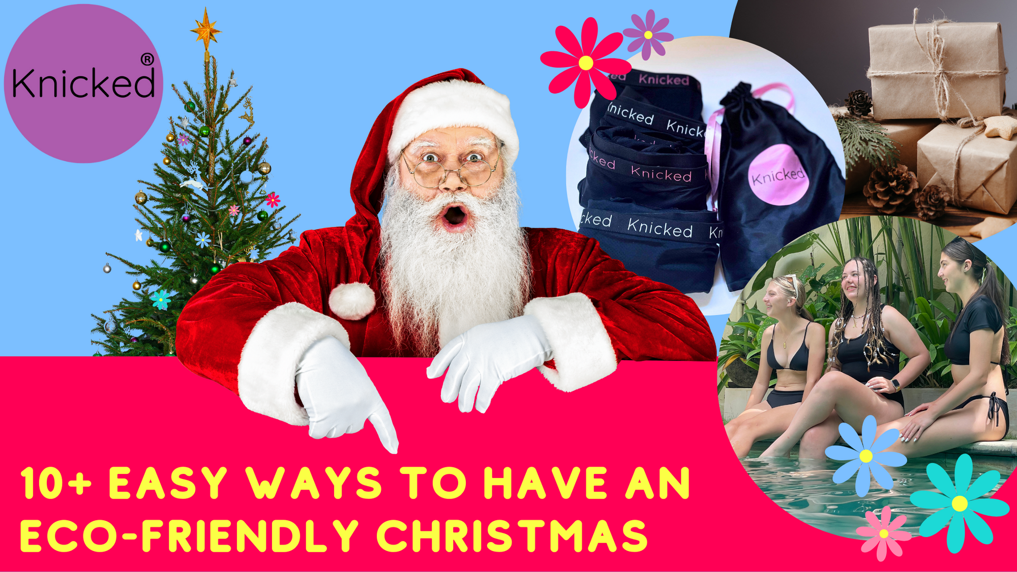 Tips to have an eco-friendly sustainable Christmas title over laughing family celebrating a sustainable christmas