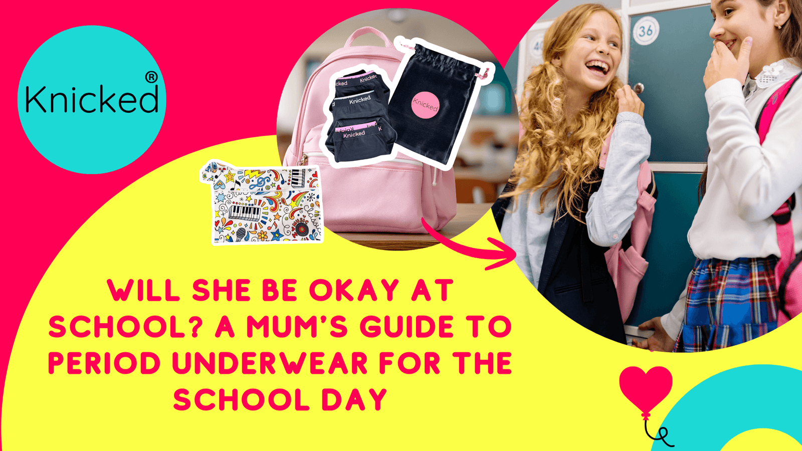 Mum and daughter talking about periods and period underwear for school