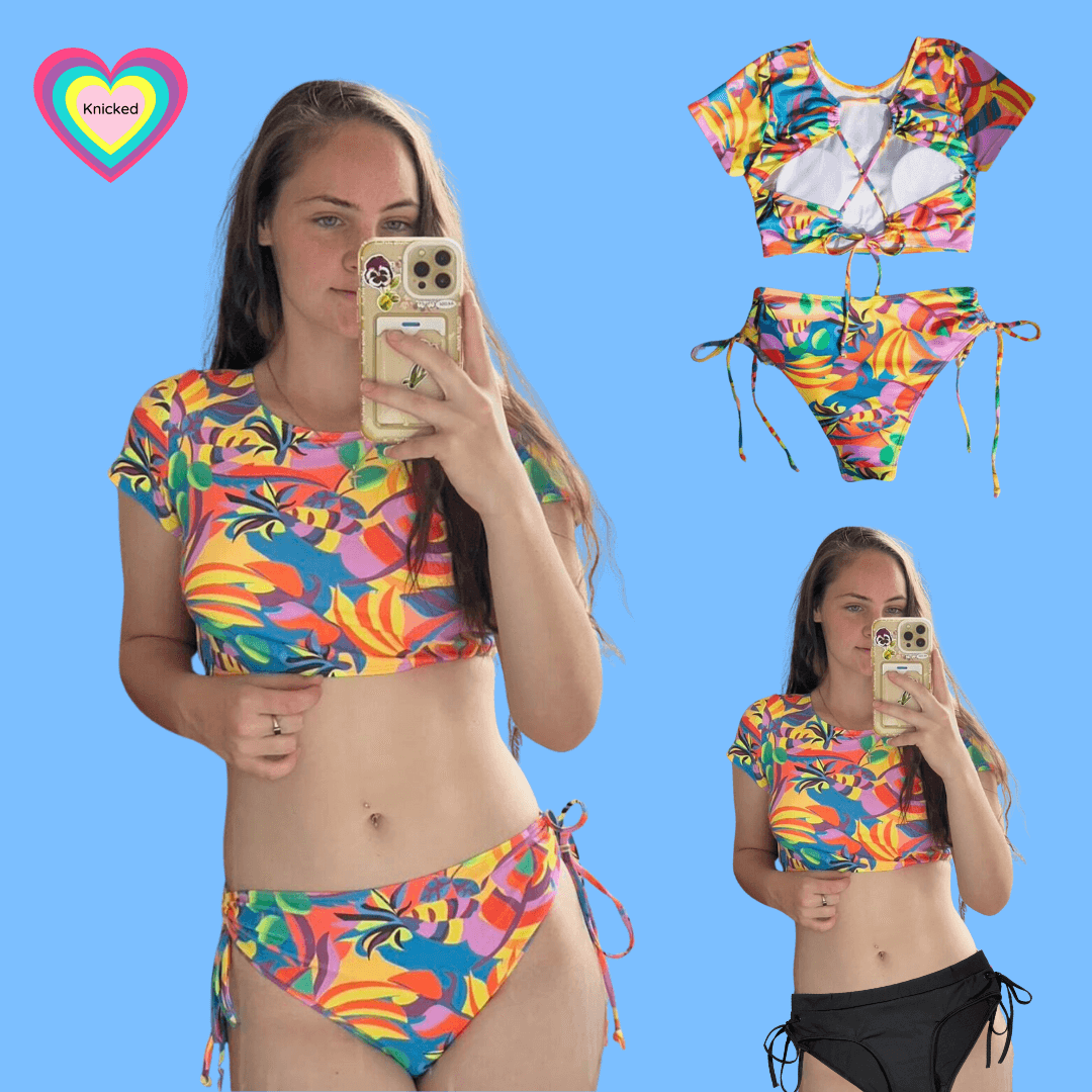 Period swim set summer floral