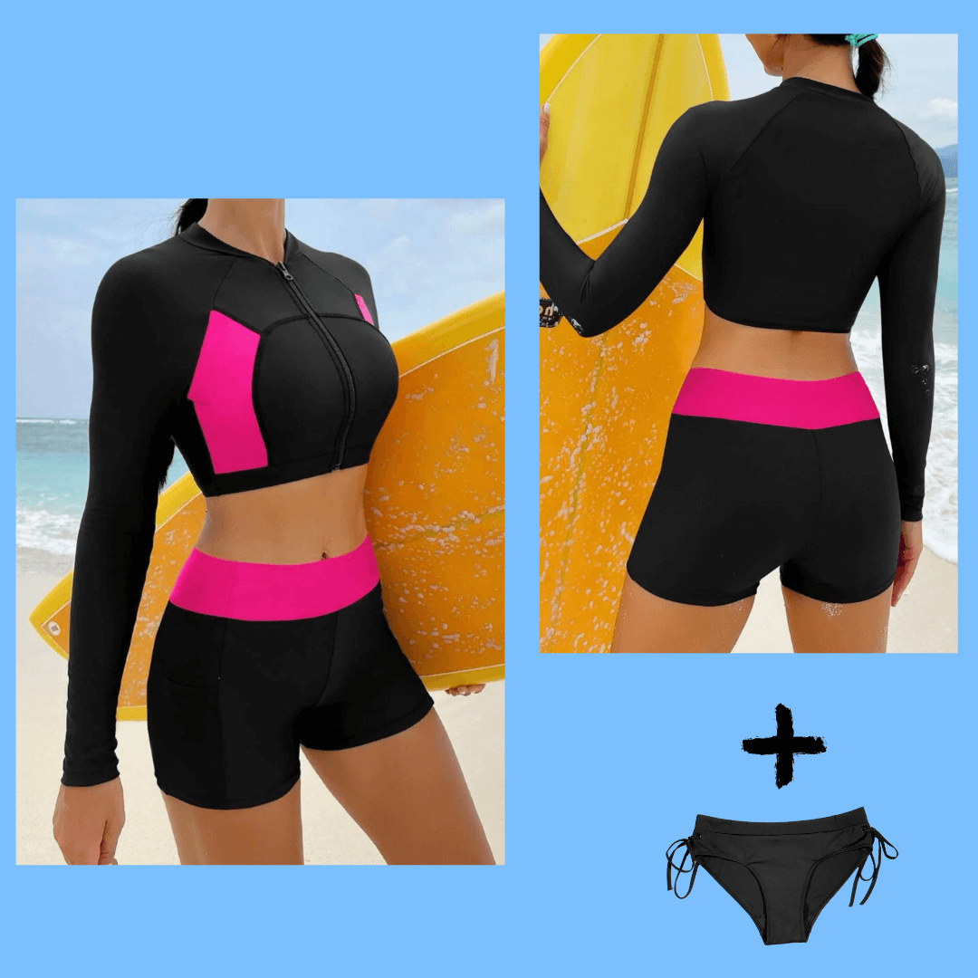 Teen Period Swimwear 3-piece Splice Set