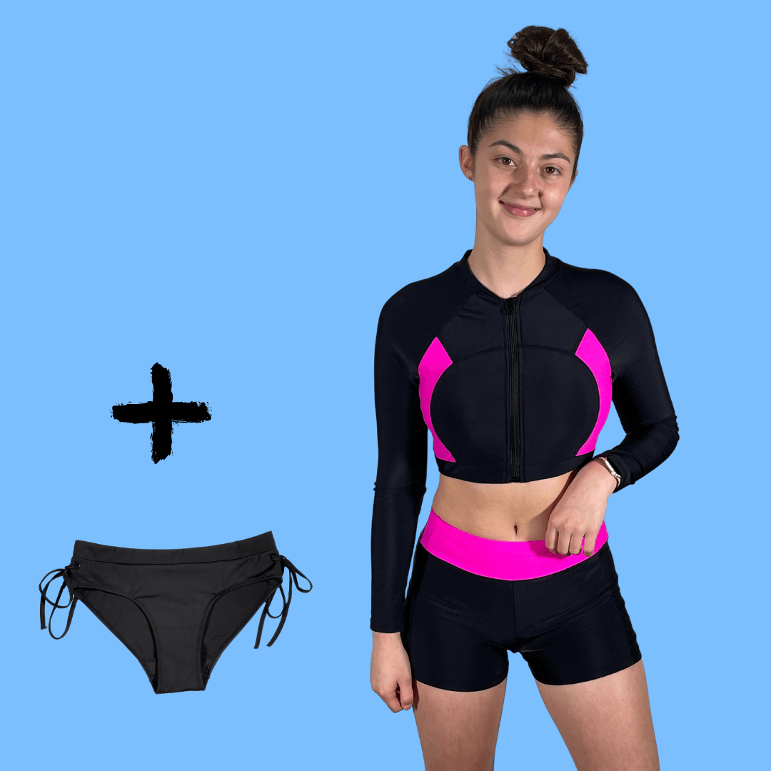 Teen Period Swimwear 3-piece Splice Set