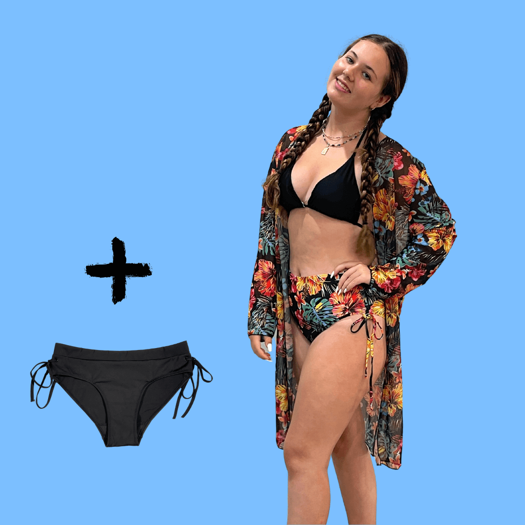 Knicked Island 4 piece high waisted period swimwear - bathers set