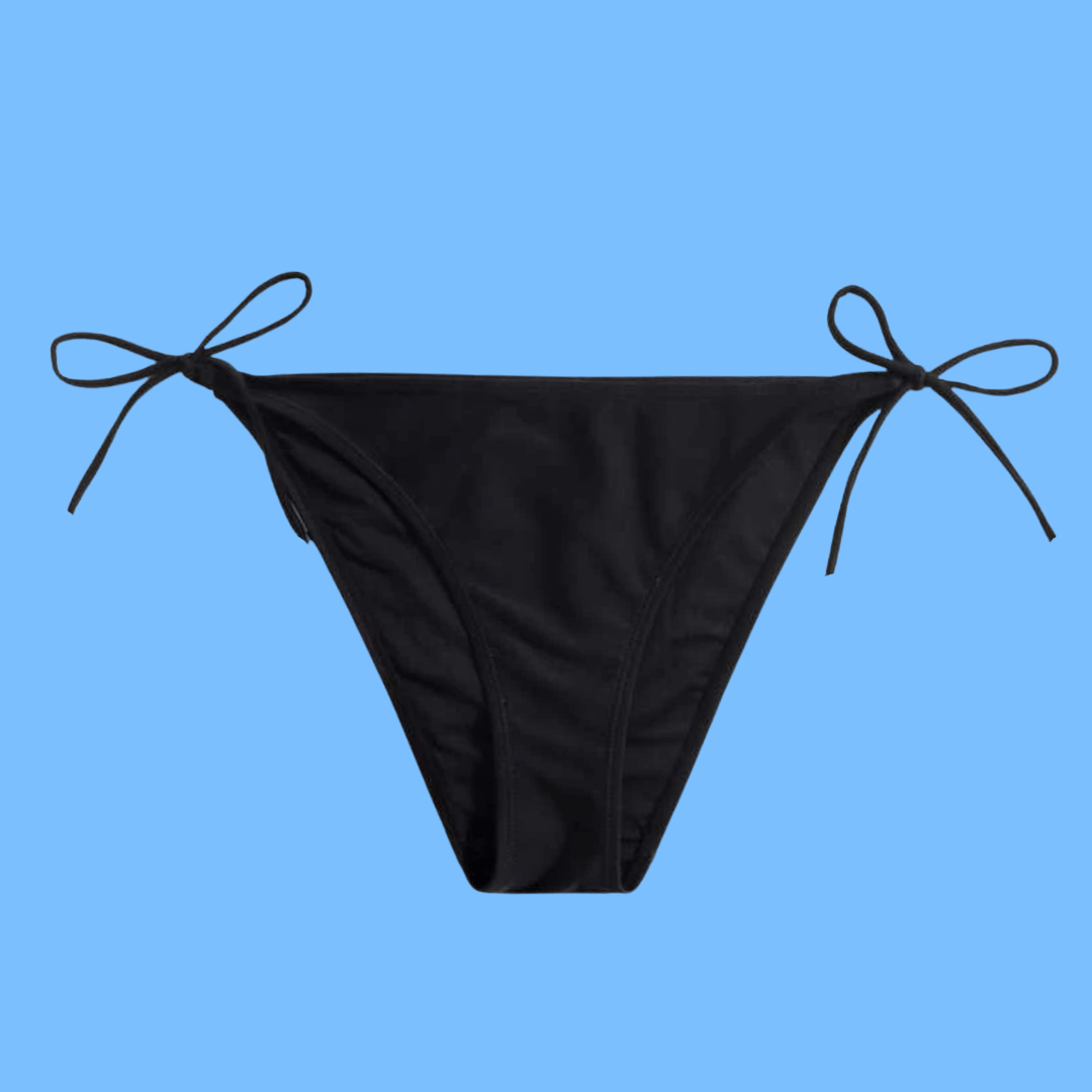 Knicked Period Swim Tie Bikini Pants; with ties on each side