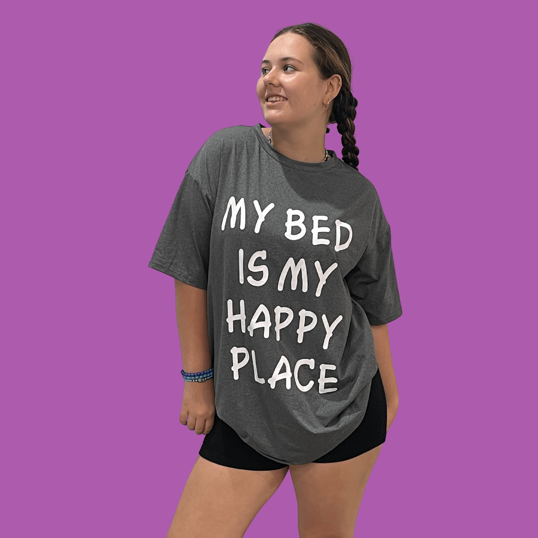 Knicked sleep collection - shorts and &quot;My bed is my happy place&quot; tee-shirt for the best, relaxing, sleep imaginable!