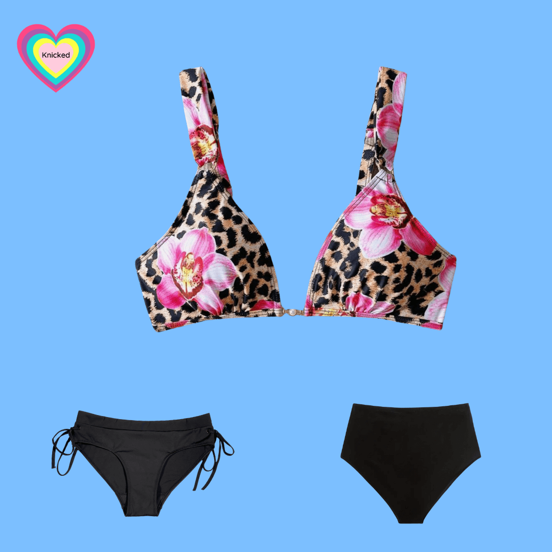 Cheater Set with pearl bling and period swim briefs