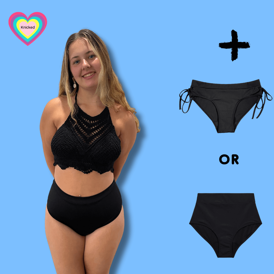 Teen Period Swimwear Two Piece Boho Set with choice of period swim briefs