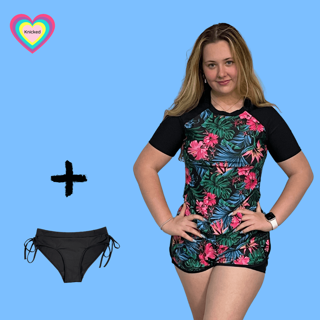 Women's shorts sales swimwear set