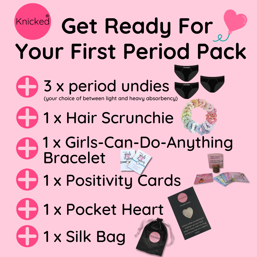 get ready for your first period pack, puberty and menstruation